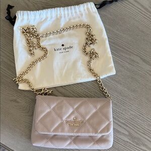 Kate Spade Quilted Light Pink Clutch
